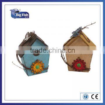 Garden Distressed Wooden Decorative Bird House