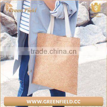 New collection shopping bag, brown leather cork shopping bag