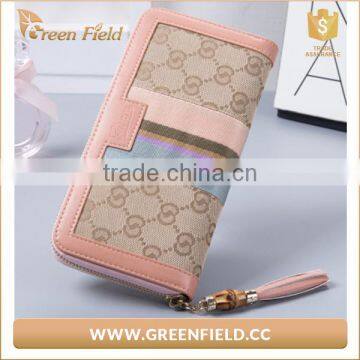 Fashion Design Color Printing Canvas Zipper Long Wallet Women photo-2