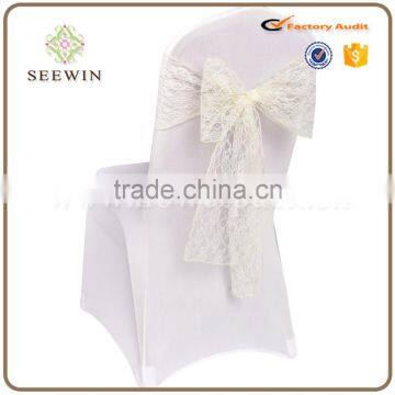 Banquet Fancy Ruffle Lace Chair Cover Chair Sash for Wedding photo-4