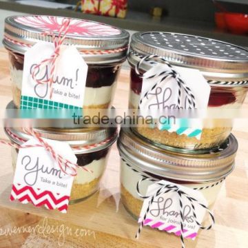 high quality cheap glass jam jar with tin cover