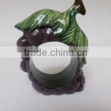 Set of 4 Resin Colorful Fruit Napkin Ring Holders photo-4