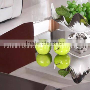Polyhedron Mirror Silver Stainless Steel Coffee Table photo-4