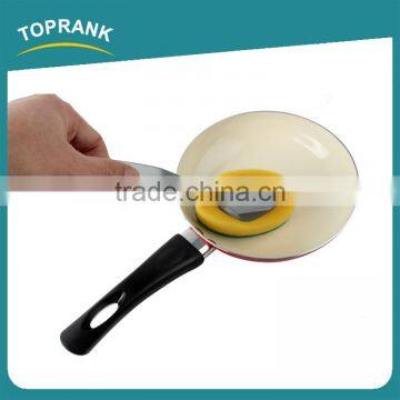 Toprank Eco Friendly Household Cleaning Tools Long Handle Cleaning Sponge Brush Pan Pot Dish Scrub Green Kitchen Scouring Pad photo-4