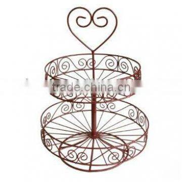 Metal 2-Tiered Scroll Design Display Rack