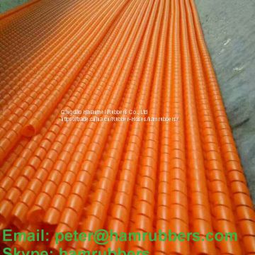 Plastic spiral hose protector for wrapping rubber hydraulic hose