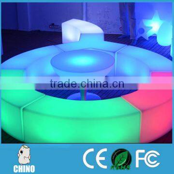 CC1243 lighting at night Led furniture bar counter and seat stool