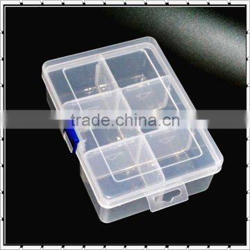 6 Compartments Clear PP Plastic DIY Divider Beads box Electronic Components Storage Bin box