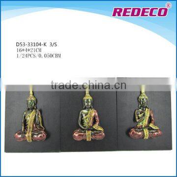 Resin home decorative plaque with buddha