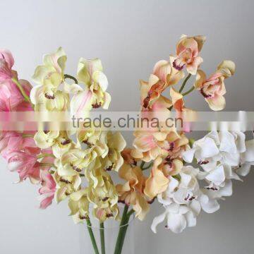 Real touch Decorative Artificial Cymbidium orchid flower for landscaping decoration