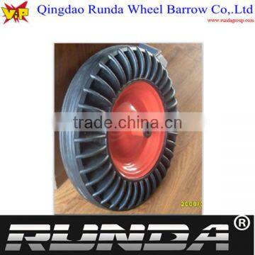 solid rubber wheel for heavy duty wheel barrow