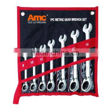 7PC metric gear wrench set(17080 Wrench set, repair tool, hand tool)