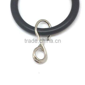 Furniture DIY Steel Curtain Rod Ring Loose Eyelet ID35mm/OD42mm Black Colour photo-4