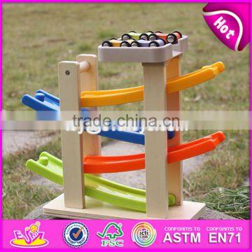 2017 New Design 4 Levels Funny Toys Wooden Kids Car Ramp Toys for Toy Cars W04E048 photo-3