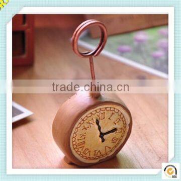 Novel clock shape photo memo holder/DIY small plastic memo clip/ customized memo clip China supplier