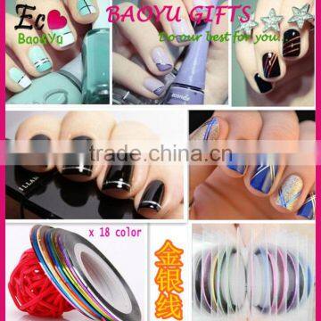 DIY Nail Art Decoration 3D Colorful Nail Tape Nail Art Stripe Tape photo-2