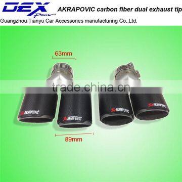 hot sale factory price Akrapovic dual exhaust tip carbon fiber tip for car akrapovic china