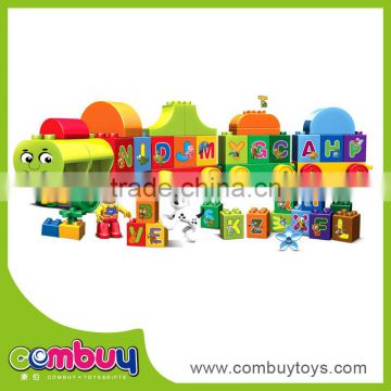 Hot selling letter train building kids bricks intellect blocks toys