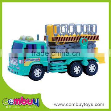 Wholesale friction inertia play plastic construction truck toy