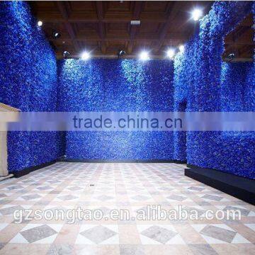 Colorful Artificial Flower Wall Backdrop With Wholesale Silk Flower Hydrangea and Rose for Wedding photo-2