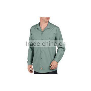 Men's Long Sleeve Pocketed Industrial Cotton Work Shirts photo-5