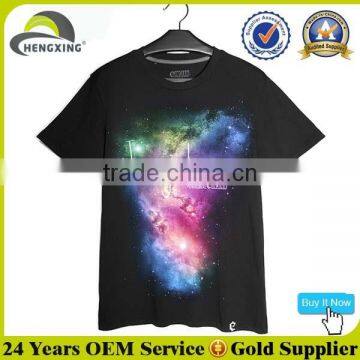 2015 Latest Mass Production Custom Printed Galaxy T-shirts