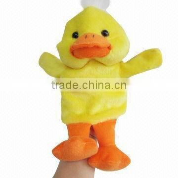 Hot desigh plush duck hand puppet custom making finger puppets