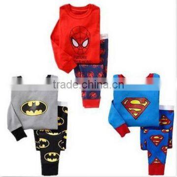 Wholesale 2017 baby sleepwear printing long sleeve cotton pajamas for children cheap summer kids pajamas set