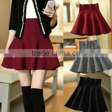 New Fashion Design Girls Mini Skirt Sexy Women Knit Skirt Hot Women High Waist Knitted Skirt