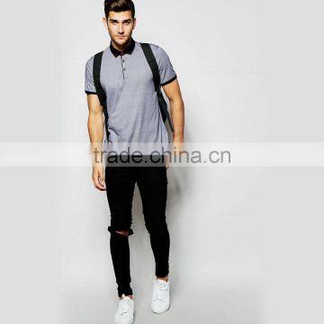Custom Men's Grey Polo Shirt Cheap Wholesale Original Polo Shirts photo-3