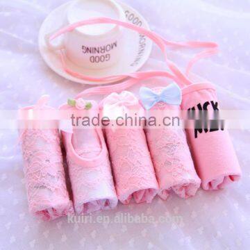 Sexy Lace Young Girl Cute Panties Lady Cotton Pink Underwear E9 photo-2