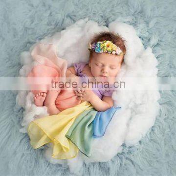 Rainbow Baby Girls Gown Multi-layer Maxi Mommy And Me Long Dress Chiffon New Style photo-6