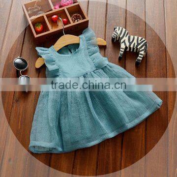 S17582A Summer Girls Smocking Dress Children's Dresses 2017 photo-5