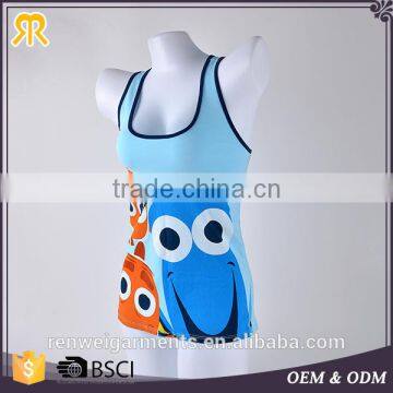 Newest blue high quatity cotton leisure tank top women camisole