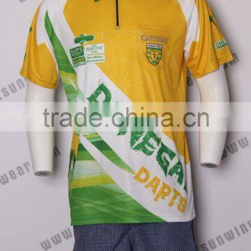 athletic colorful sublimated darts jersey quick dry custom darts shirt