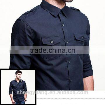 Mens Slim Fit Cotton Casual Shirt With Customer Logo Made in Guangzhou Factory Directly photo-2
