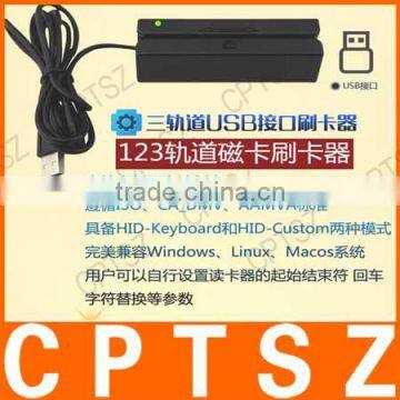 Mini Three Track Magnetic Stripe Card Reader Usb Card Reader Full (USB) photo-4
