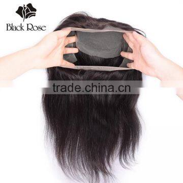 Black Rose Ear to Ear 360 Lace Frontal With 360 Elastic Band, Wholesale Human Hair 360 Lace Frontal Closure photo-5