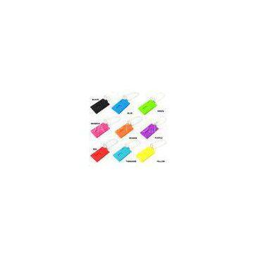 Colorful Silicone Key Chain For Travel Luggage Tag Bag Label , Multifunction