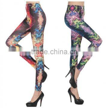 Sexy Galaxy Flame Printed high Elastic Fitness Skinny Leggings Pants