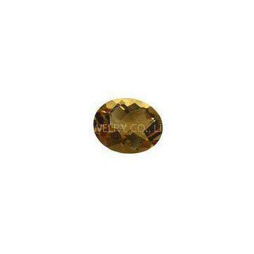 Oval Yellowish Natural Citrine Gemstones With Chess Cut 10mm x 8mm 2.5cts