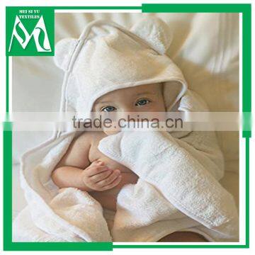 lint free personalised organic bamboo baby towel set baby hooded towel and washcloth set