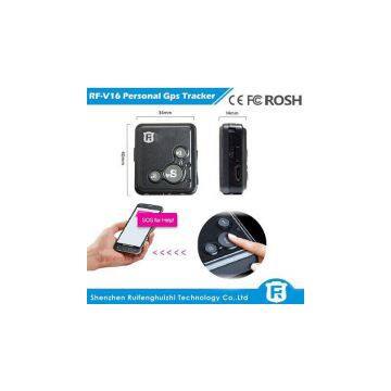 Sos panic button small personal gps tracker mini for kids baby old people rf-v16
