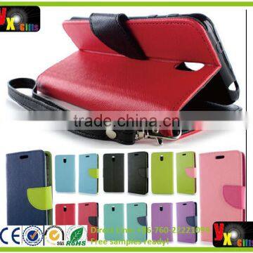 Tough Wallet Pouch Flip Stand Protective Phone Cover Case for HTC Desire 612