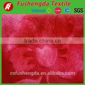Knitted plush blanket fabric/upholstery plush blanket textile