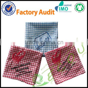 Custom design embroidery cotton printed bandana kerchief