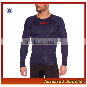 Custom Mens Running Long Sleeve Compression Base Layer Shirts MLL741 photo-2