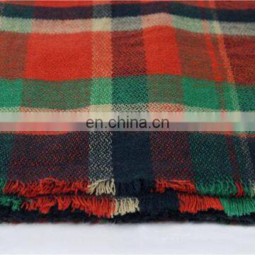 Autumn And Winter Warm Acrylic Plaid Scarf Squares photo-3