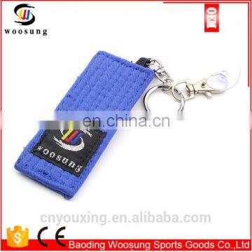 Martial arts taekwondo/karate/bjj mini belt key chains,taekwondo accessory