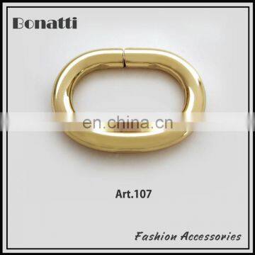 hot sale elliptical golden metal buckle for handbags